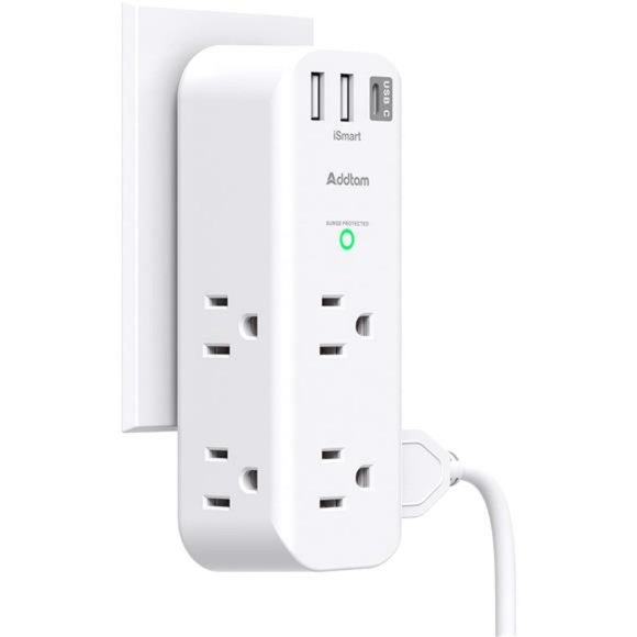 Surge Protector - Outlet Extender w/ Rotating & Multi Plug with 6 AC 3 USB Ports - Picture 1 of 7